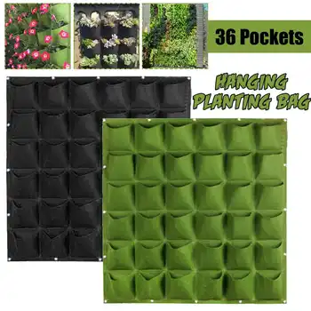 

36-pocket Wall Hanging Planter Grow Bags Vertical Gardening Wall-mounted Flower Grass Vegetable Planter Decorative Grow Bags