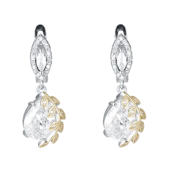 

Fahmi 2020 New Popular 100% 925 Sterling Silver Gold Earrings5-6 High Quality Original Jewellery For Women Party Wedding Gift