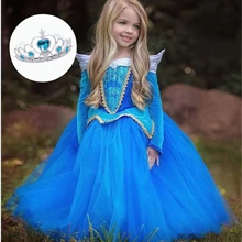 Одежда для маленьких девочек; длинное платье Эльзы для свадебной вечеринки; платье-пачка принцессы Анны со снежинками и блестками; Infantil Vestido Roupa для детей