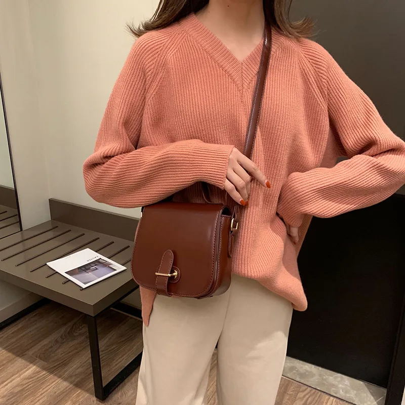 

Xin shang xin Vintage Hand Bag Women's 2018 New Style Autumn And Winter Crossbody Bag Online Celebrity Small Black Bag Simple Qu