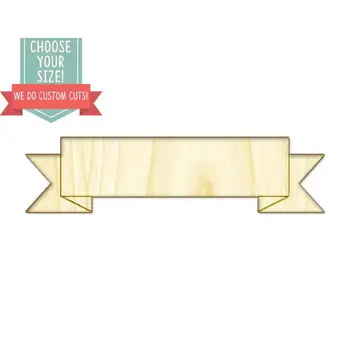 

10Banner Wood Cut Out - Custom Choose Your Size - Laser Cut Wooden Art Craft Supplies Wall Hanging Decor Wedding Nursery DCS0035