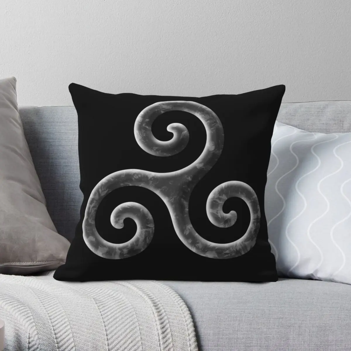 

Triskeleb&w Pillowcase Polyester Linen Velvet Creative Zip Decor Pillow Case Home Cushion Cover