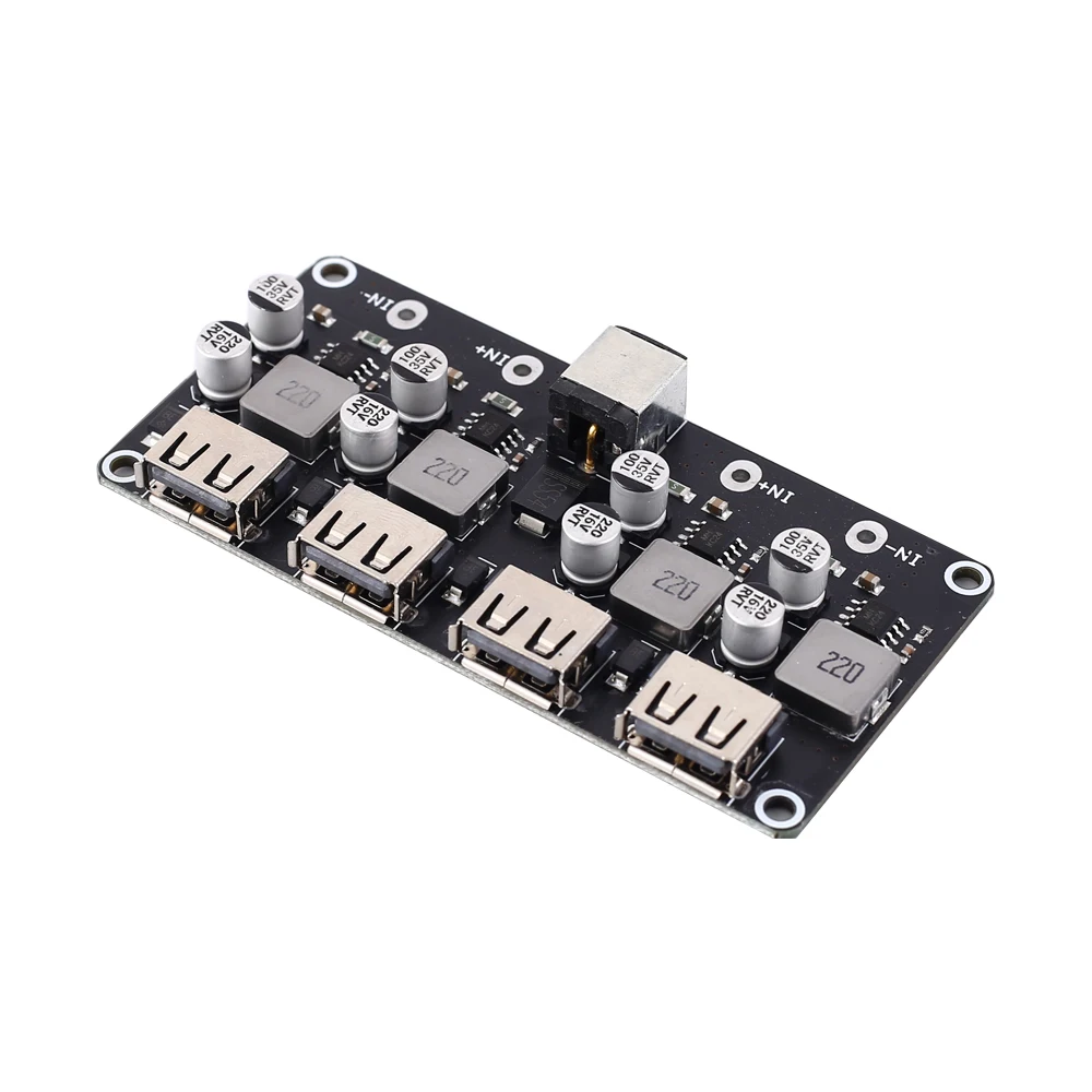 4CH USB DC-DC Шаг вниз Питание понижающий QC2.0 QC3.0 Зарядное устройство модуль 24 Вт 4-канальный Напряжение конвертер