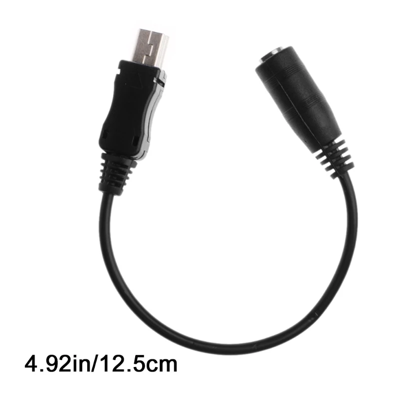 

Mini USB 5 Pin Male To 3.5mm Female Headphone Jack Aux Adapter Cable 15cm