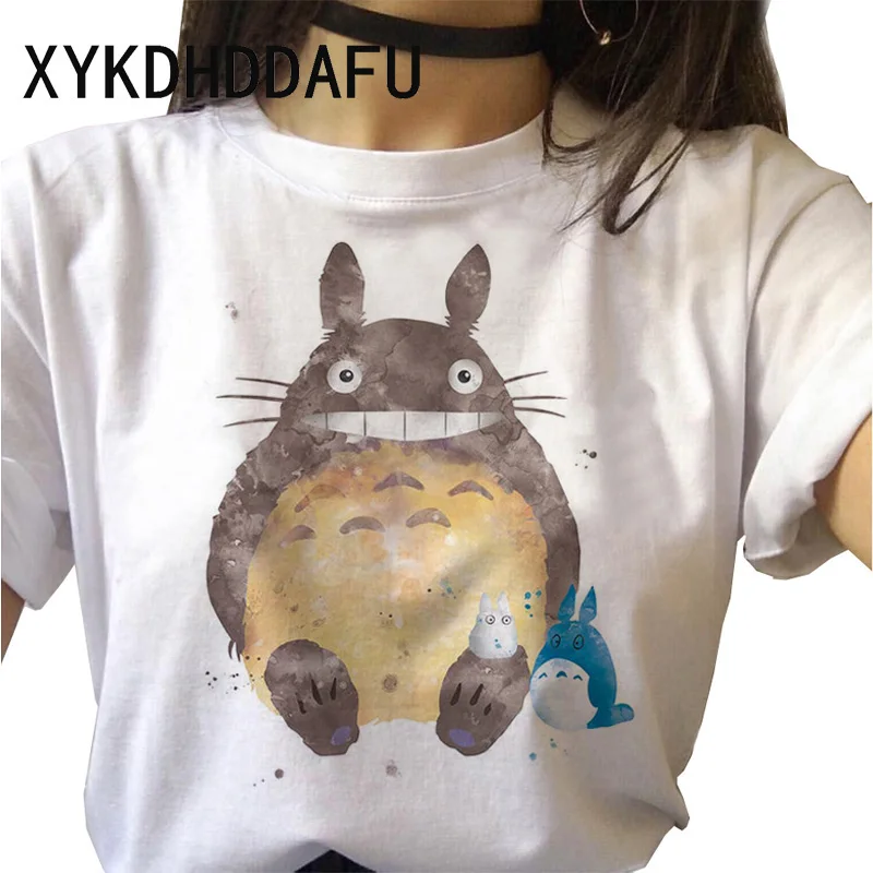 Totoro T Shirt Women Kawaii Studio Ghibli Harajuku Tshirt Summer Clothes Cute Female ulzzang T-shirt Top Tee japanese Print