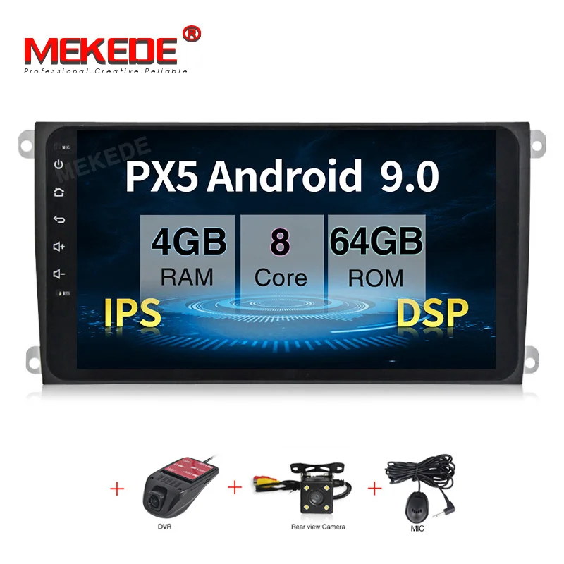 MEKEDE 9 дюймов 4G ram Android 9,0 DSP автомобильный dvd-плеер для Porsche Cayenne 2003-2013 с радио Wifi gps DVR большой экран - Цвет: 64G DVD camera DVR