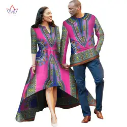 В африканском стиле Одежда для пар Любители платье Vestidos Для мужчин рубашка традиционные платья с Африканским принтом, одежда в африканском
