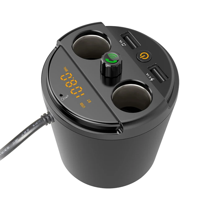 Многофункциональное автомобильное зарядное устройство для телефона, Bluetooth, mp3-плеер, fm-передатчик, адаптер прикуривателя GV99