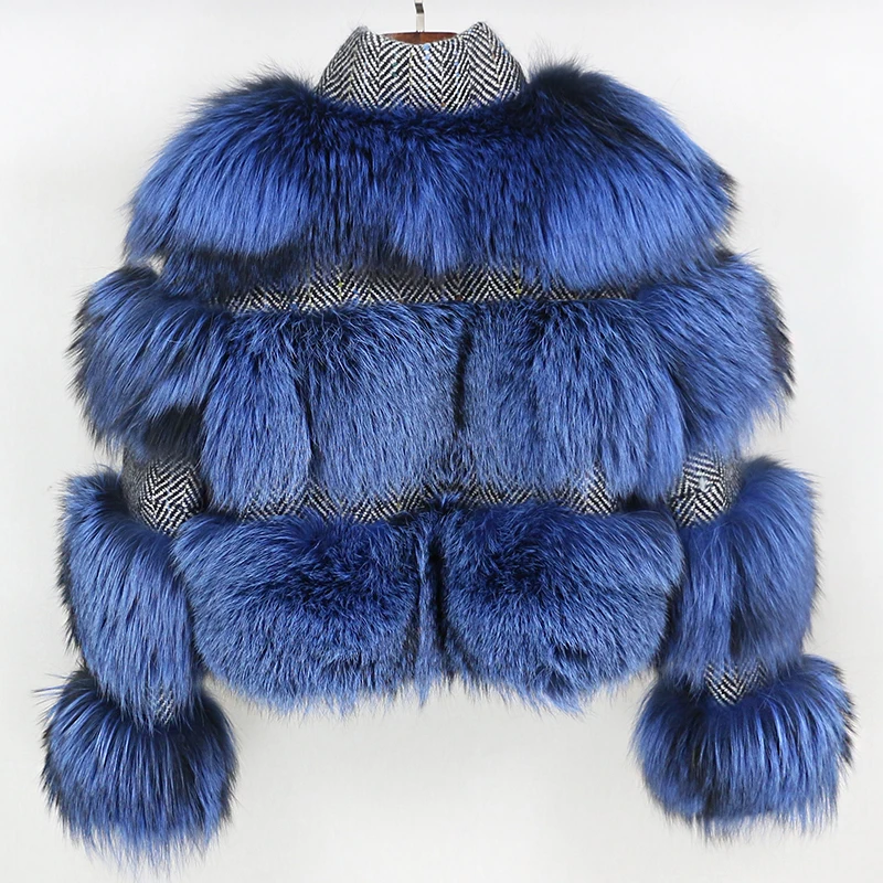 ZDFURS* брендовый стиль зимняя куртка женская парка пальто из натурального меха енота шерстяное пальто куртка-бомбер уличная одежда