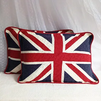 

Union Jack Cotton Quilt Pillow Case Cushion Union British Cover Style Pattern Pillow Cover Pillowcase Jack