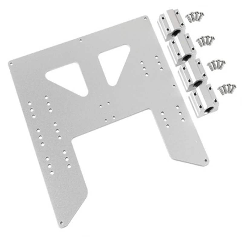 3D Printer Upgrade Y Carriage Anodized Aluminum Plate for A8 Hotbed Support for Prusa I3 Anet A8 3D Printers