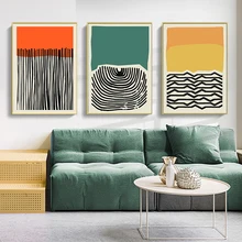 

AMTMBS 3 Pcs Abstract Geometric DIY Painting By Numbers Adults For Drawing On Canvas Coloring By Numbers Wall Art Number Decor
