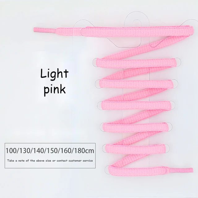 Oval Shoe laces 24 Color Half Round Athletic ShoeLaces for Sport/Running Shoes Shoe Strings 100/120/140/160/180cm Shoelace Light pink
