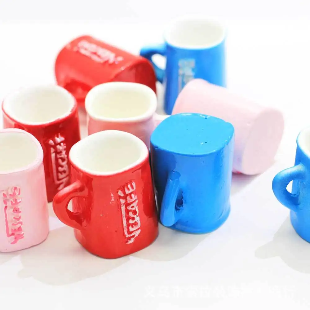 10 шт. мини 3D кофейная чашка Смола Кабошон моделирование Искусственные продукты DIY украшения для скрапбукинга аксессуары: 22*28*27 мм