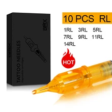 10 шт одноразовые Перманентный макияж иглы татуировки картридж для машины бровей картриджи для тату 1rl/3rl/5rl/7rl/9r/11rl/14rl