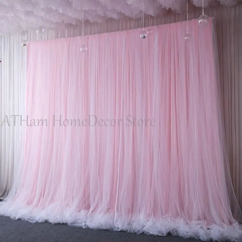 Pastel Colorful Chiffon Backdrop Bridal Photography Multicolor Tulle  Background Curtain Wedding Newborn Baby Shower Party Decor - Party Backdrops  - AliExpress