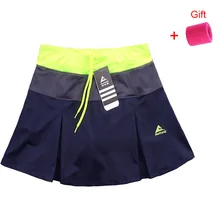 Женская Спортивная юбка для бадминтона, теннисные шорты, весна-лето, быстросохнущие Лоскутные женские тренировочные юбки с безопасными шортами