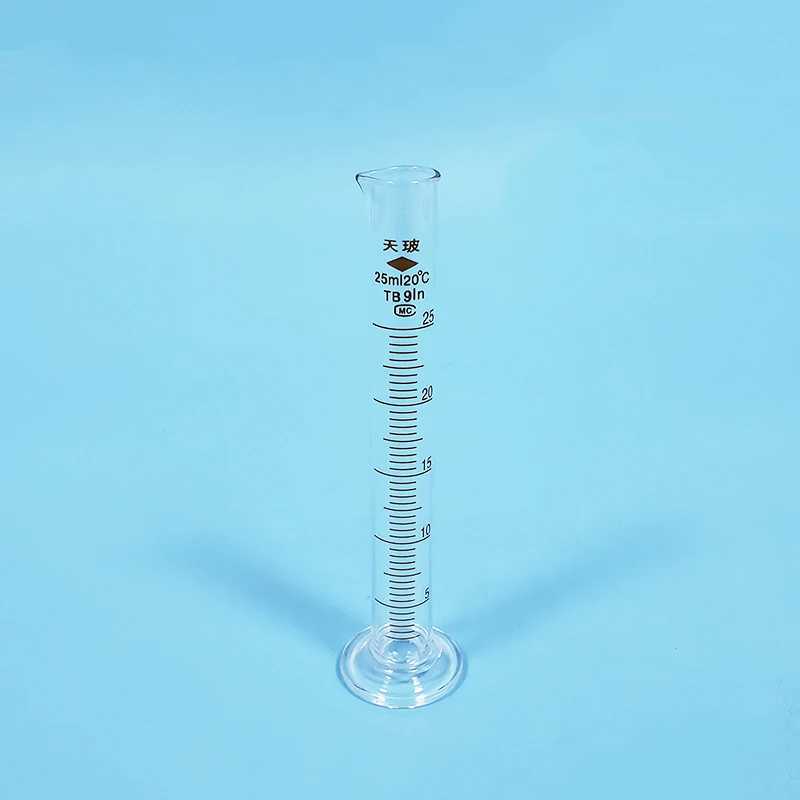 Really precise, High quality, Graduated cylinder with graduation and spout, 5ml/10ml/25ml/50ml/100ml/250ml/500ml/1000ml/2000ml