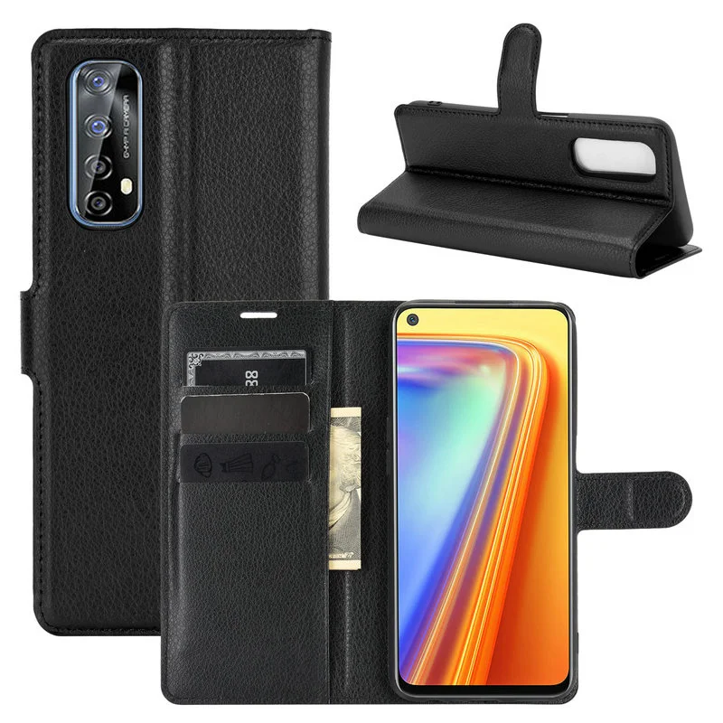 

for Realme Narzo 30 4G RMX2156 Realme 7 4G RMX2151 Wallet Phone Case Flip Leather Cover Capa Etui Fundas