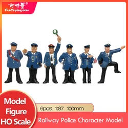 Figura de modelo a escala Ho 1/87, conjunto de oficiales de ferrocarril, modelo de paisaje de tren, diseño de paisaje de tren, exhibición de Dioramas en miniatura Diy