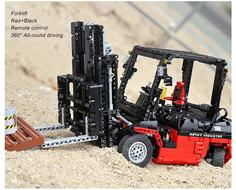 Technic Series Motor Power RC APP Forklift Mk II Car Model Building Kits Blocks Bricks Compatible With MOC 3681