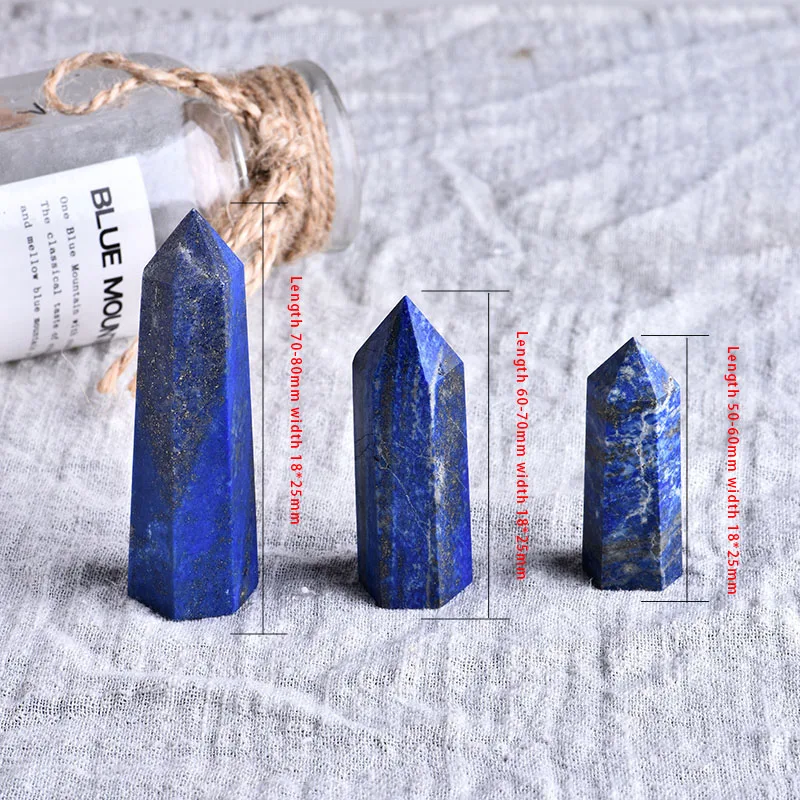 1 шт. натуральный кристалл Lapis Crystal Шестиугольная точка колонка кварца