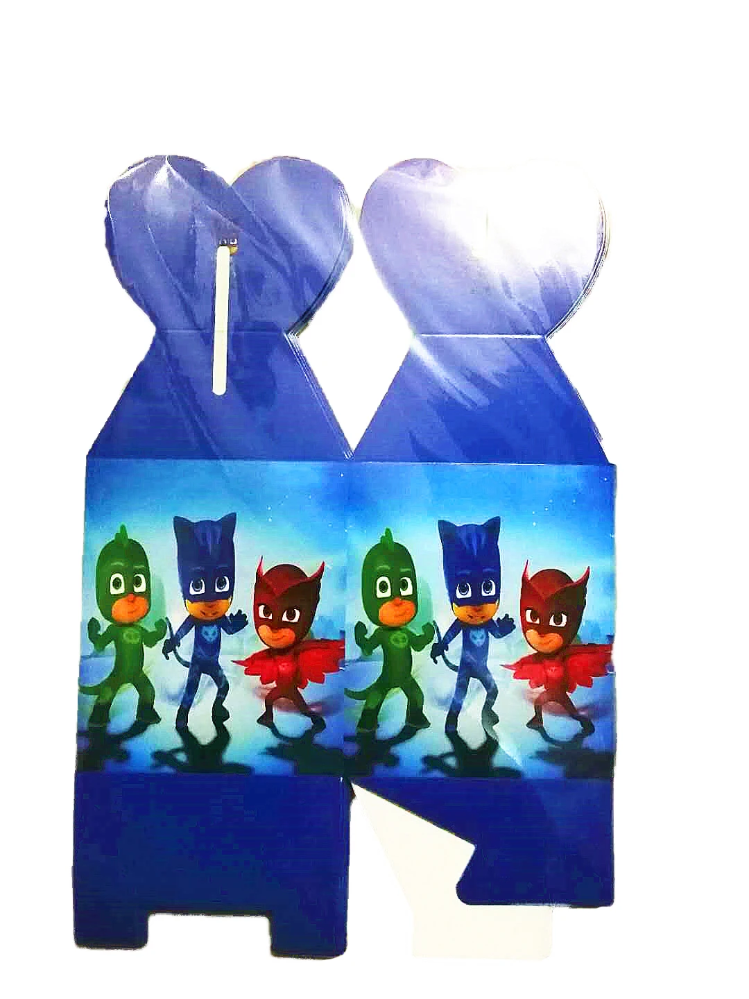 PJ Маски оригинальные украшения для дня рождения Аниме фигурки Catboy Owlette Gekko посуда бумажное полотенце шляпа лоток Pj Маска Костюм 2S01 - Цвет: 6 PCS