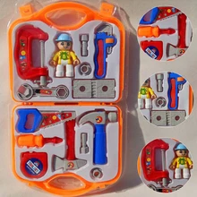 Новинка,, 1 шт., инструмент для ремонта случайных цветов, для мальчиков, для детей, для ролевых игр, игрушечный набор инструментов, жесткий футляр для переноски