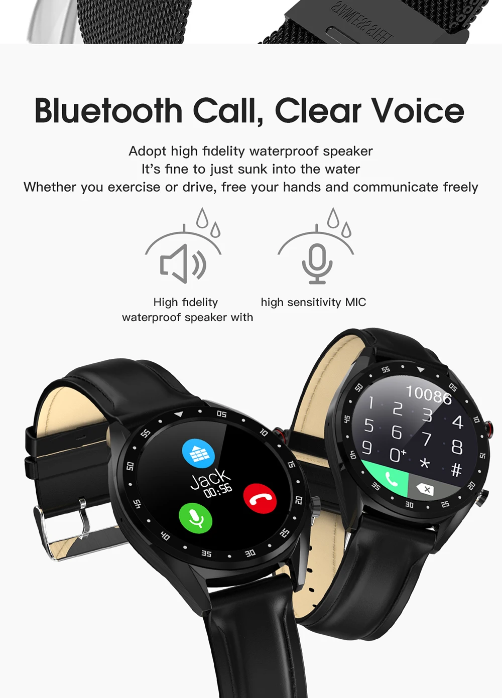 LEMFO, новинка, PPG+ ECG, умные часы для мужчин, Полный Круглый сенсорный экран, Bluetooth, вызов, Ip68, водонепроницаемый ремешок, сменные умные часы