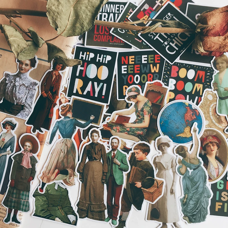 

31Pcs/Bag Vintage Lady Gentleman Sticker DIY Craft Scrapbooking Album Junk Journal Happy Planner Decorative Stickers