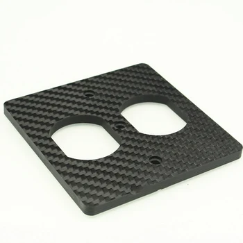 

HIFI 86*86 carbon fiber American wall socket power socket cover plate dual socket power socket panel