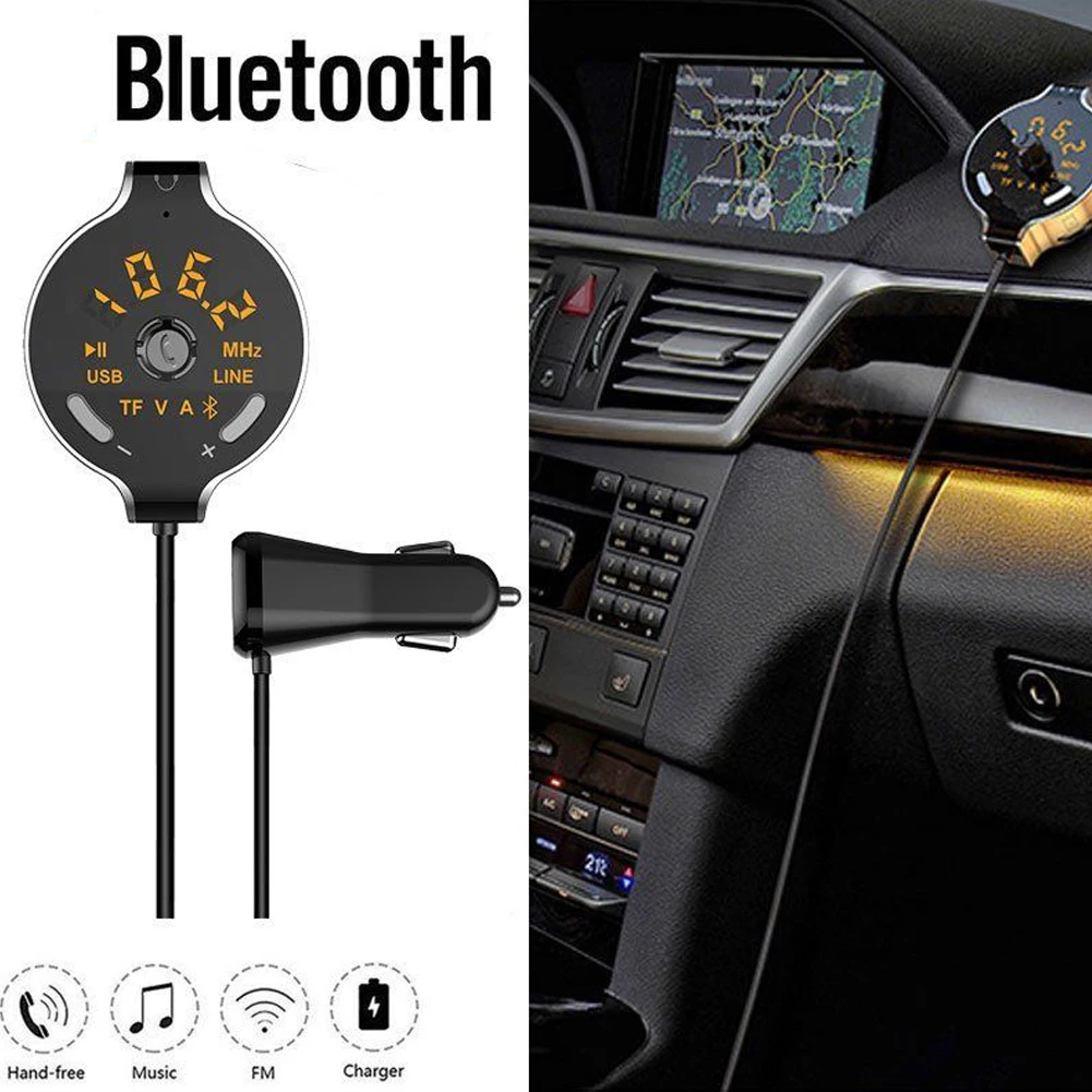 Автомобильные принадлежности Bluetooth USB зарядное устройство беспроводной громкой связи MP3-плеер Музыкальный fm-передатчик Универсальный многофункциональный