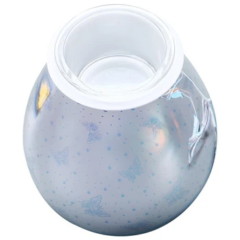 

Electric Oil Warmer,Glass Tart Burner with 3D Butterfly Effect Night Light,Wax Melt Warmer for Home Office Bedroom Gifts & Decor