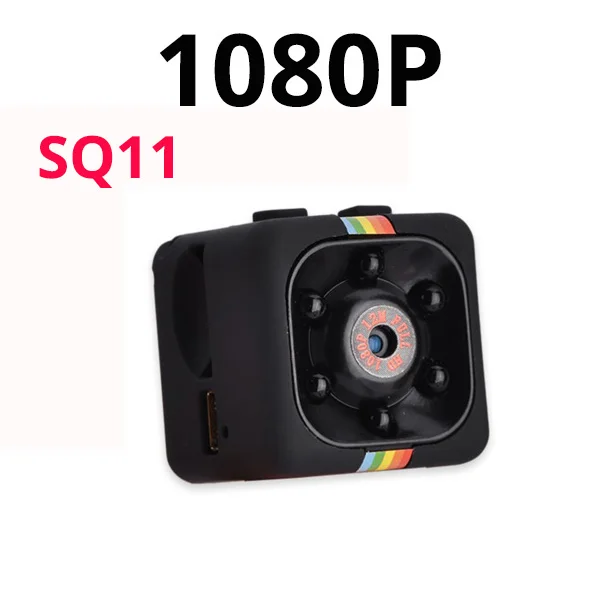 1080P SQ11 BLACK SQ11 мини видеокамера Спортивная 1080P мини камера DV DVR монитор ночного видения микро маленькая камера видео рекордер полицейский Карманная камера sq13 - Цвет: 1080P SQ11 BLACK
