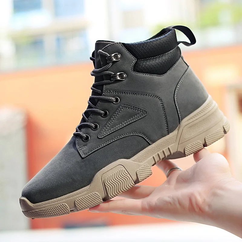 

Waterproof Rubber Plush Snow Boots Winter Boots England Retro ankle boots For Men Winter Shoes Super Warm Men Boots *160W
