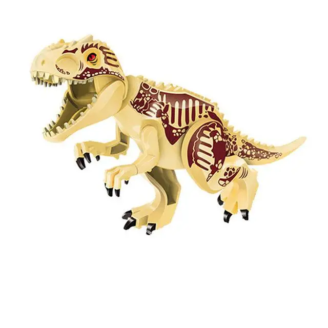 Брутальный Raptor строительные блоки Юрского периода мир 2 Мини фигурки динозавров кирпичи динозавры игрушки для детей Dinosaurios Рождество - Цвет: Черный