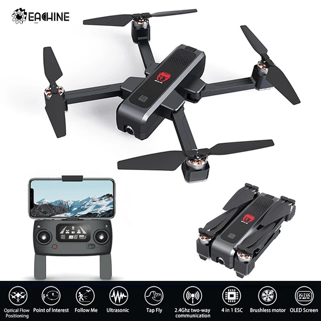 $169.99  Eachine EX3 GPS 5G WiFi FPV 2K Camera Optical Flow OLED Switchable Remote Brushless Foldable RC Dro
