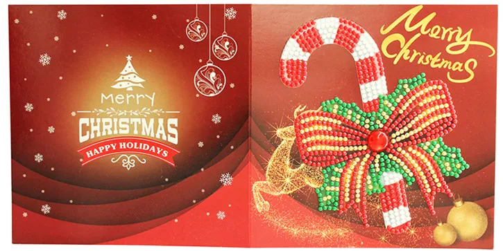 DIY Алмазные Painnting рождественские поздравительные открытки Полный Круглый 8 шт. поздравительные открытки diy живопись наборы бриллиантовый рисунок Рождество карты - Цвет: HK20