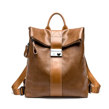 

2020 Hot Fashion Women Backpack Vintage Leather Backpacks For Teen Girls Preppy School Bagpack Female Luxury Travel Bags Mochila