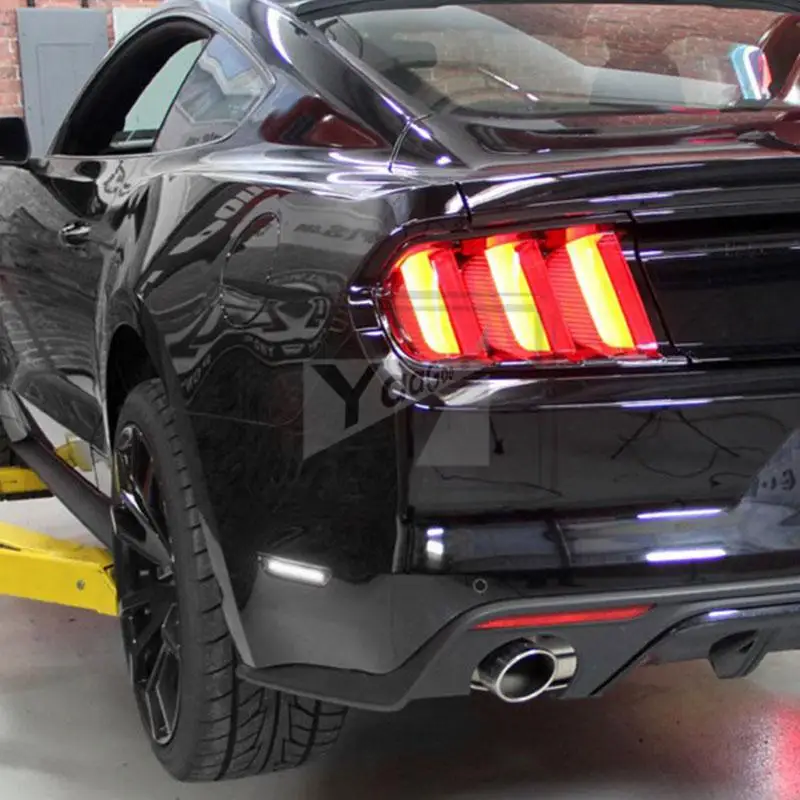 YaaGoo для Ford Mustang- дымовые линзы задний белый светодиодный боковой маркер светодиодный светильник лампы
