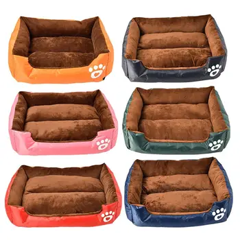 

Pet Soft Calming Cushion Peach Skin Comfortable Pad Waterproof Bite Resistant Square Pet Winter Bed Nest for Small Dog and Cat