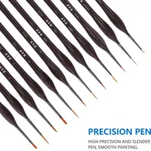 Миниатюрные мелкокрашенные Микро Кисти Набор 12 шт крошечные профессиональные для детализации рок акриловые акварельные масляные краски ing