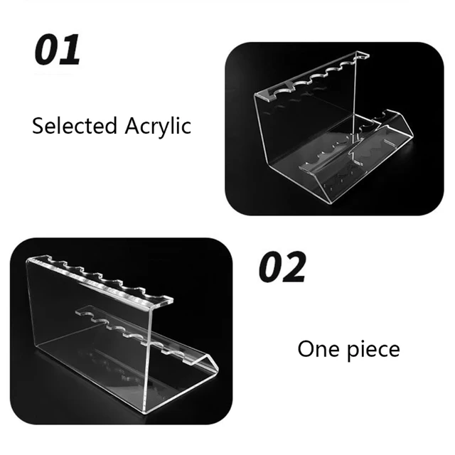 1pc Clear Acrylic Pen holder Plastic Pen Holder Display Stand 6 Slots Pen  Display Stand Eyebrow Makeup Brush Holder Organizer For Home Office And  Shop Use - SillyMunk
