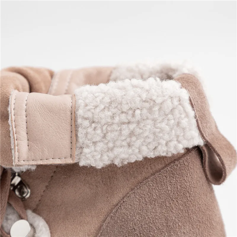 Skup MORAZORA 2020 big size 33 44 gorąca sprzedaż oryginalne skórzane buty zimowe koronka up okrągłe toe na niskim obcasie botki dla kobiety