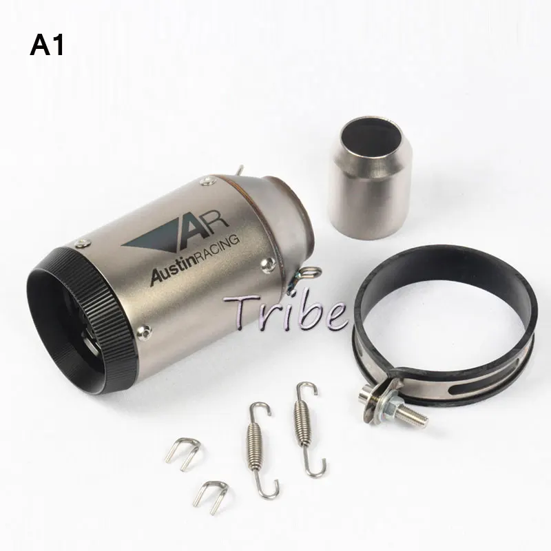A1 Echappement Moto Escape Akrapovic глушитель мотоцикла для мотокросса Pitbike DB kille для Auston Racing ZX6R S1000RR Z900 ER6N - Цвет: A1