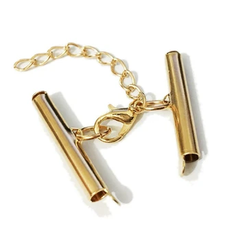 

5Sets 10 15 20 23 30 40mm Multi Strand Slide Tube Clasps Lobster Extension Clasp Connector for Necklace Jewelry Findings