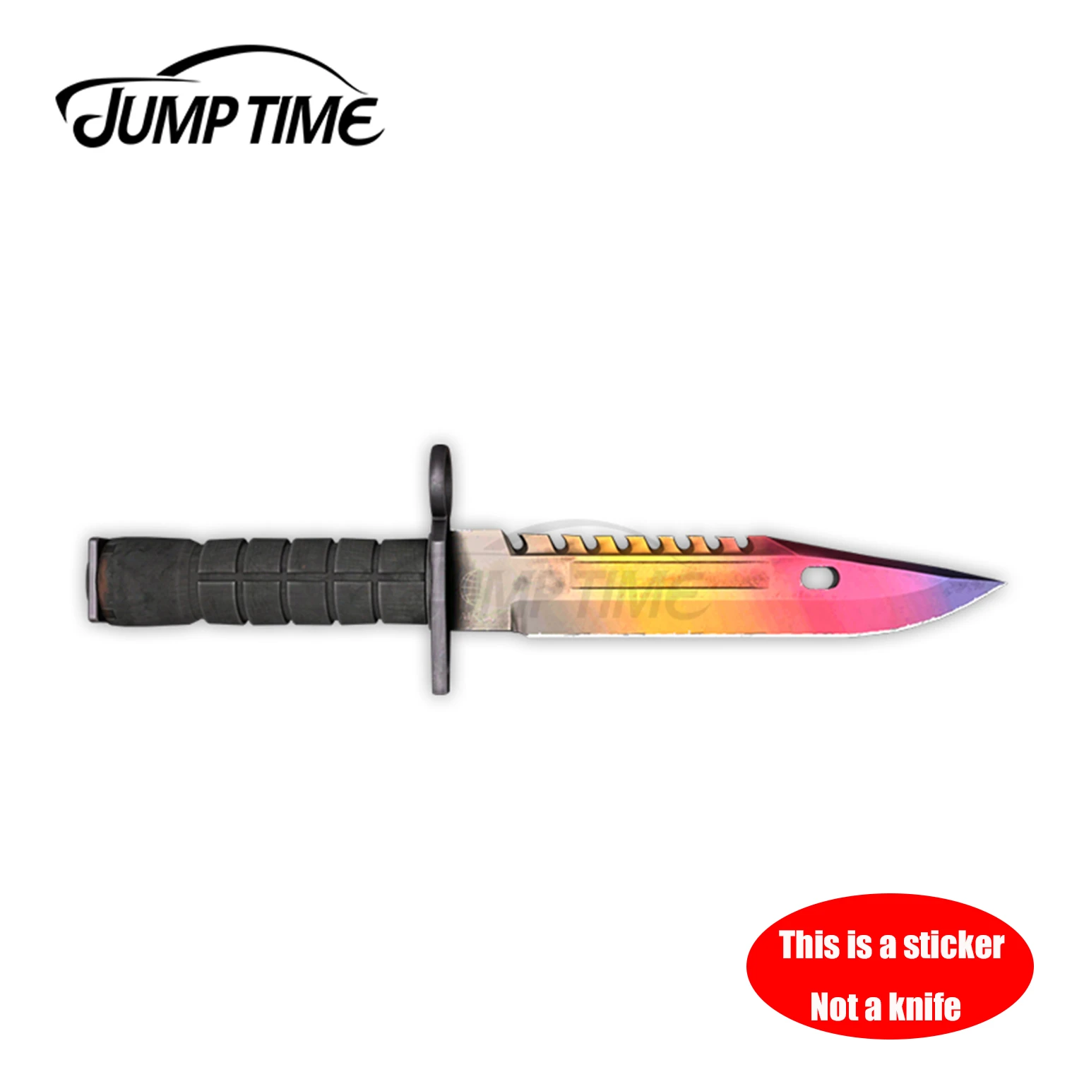 ジャンプ時間13センチメートル 3センチメートルカーアクセサリードップラーサファイアm9バヨネットナイフ皮膚車の装飾バンパーステッカー 注 このステッカーです Car Stickers Aliexpress