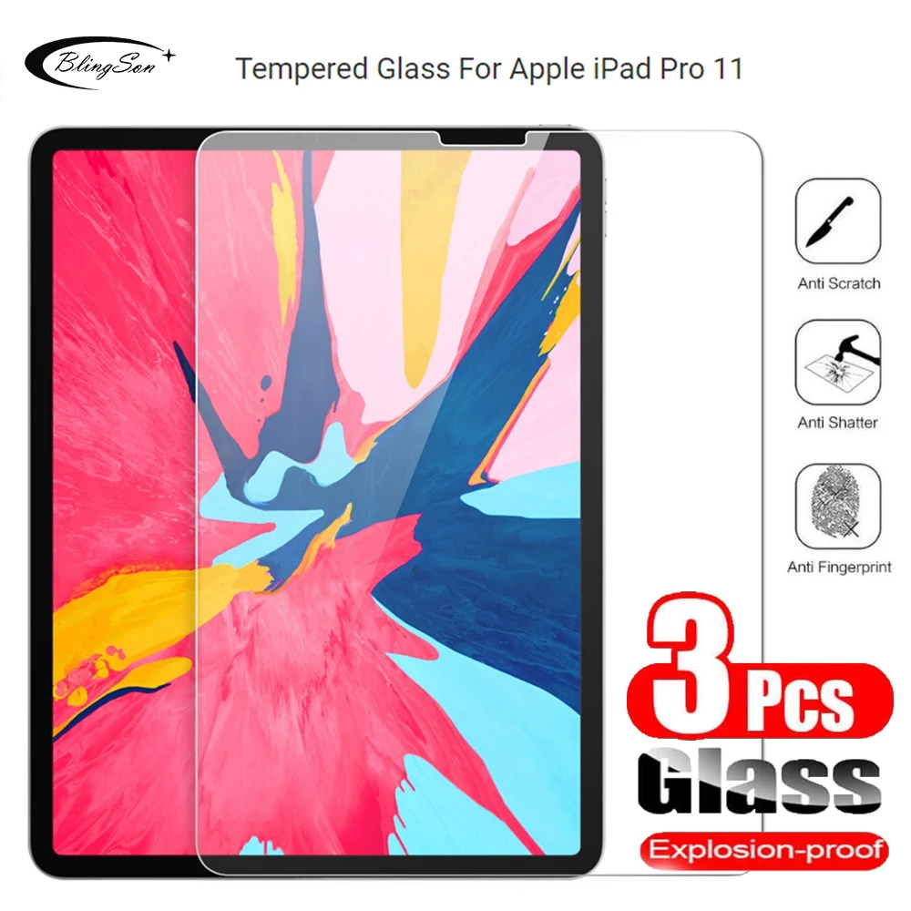 2.5D 9H Glass For iPad Pro 2020 11'' Full Coverage Tablet Screen