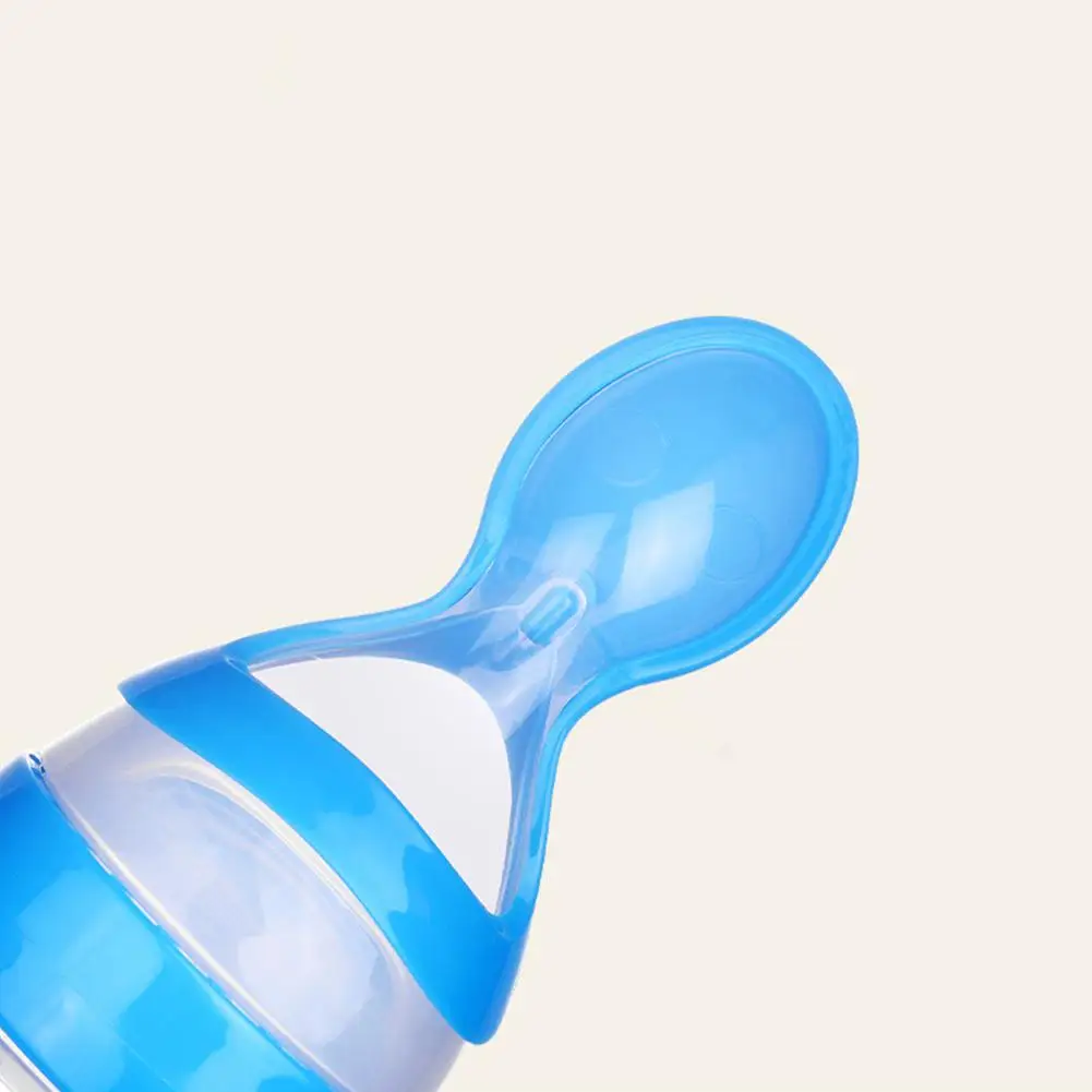 Food Grade Silicone Rice Paste Squeeze Bottle Baby Food Dispensing Spoon Toddler Baby Infant Feeder