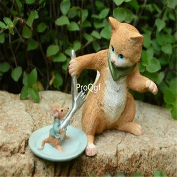 

ProQgf 1Pcs A Set Cat Always thinking about life Statue